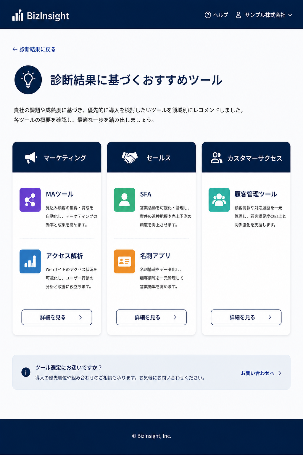 目指すべき姿と活用ツールの例
